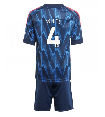 Arsenal Ben White #4 Udebanetrøje Børn 2025-26 Kortærmet (+ Korte bukser)